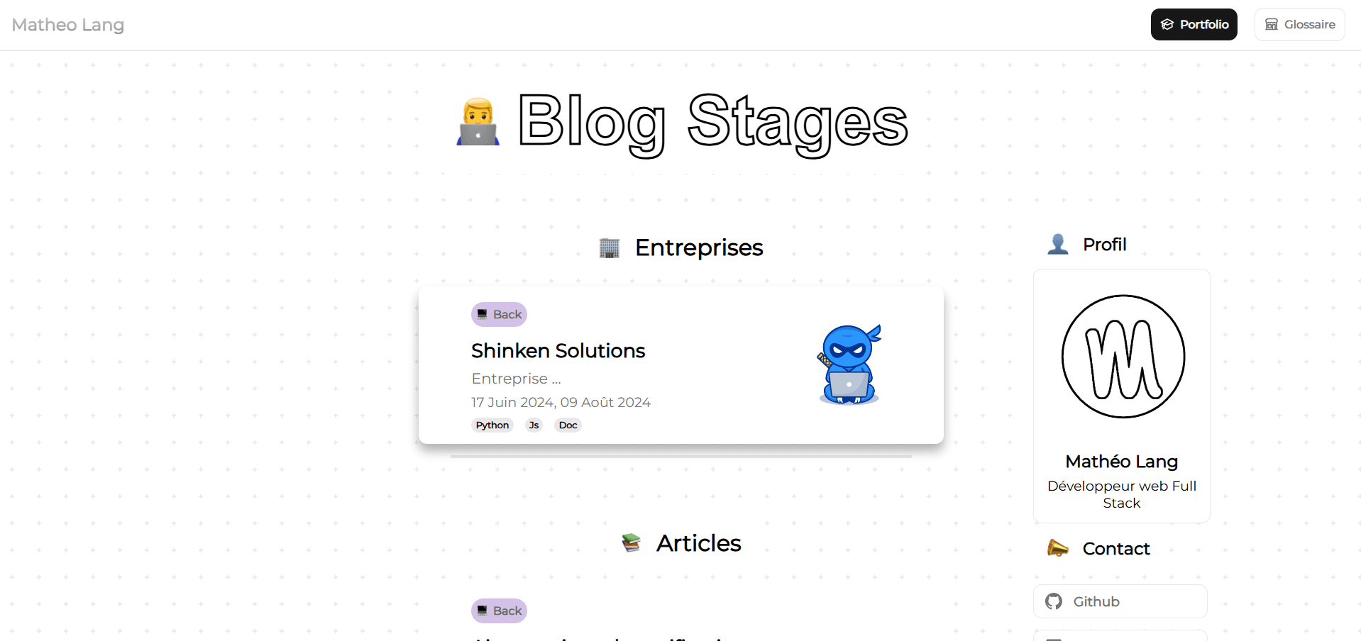 Blog stage 2024